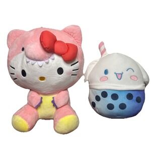 Sanrio Hello Kitty Pink Dinosaur Costume Plush 12.6" NWT New 2025 W/ Cinnamoroll